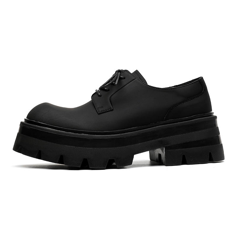 CHILANG Gothic Style Derby Shoes Casual Shoes Black