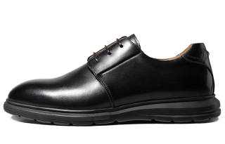 THOM WILLS British Business Old Money Style Calfskin Derby Shoes Dress Shoes Men's Black
