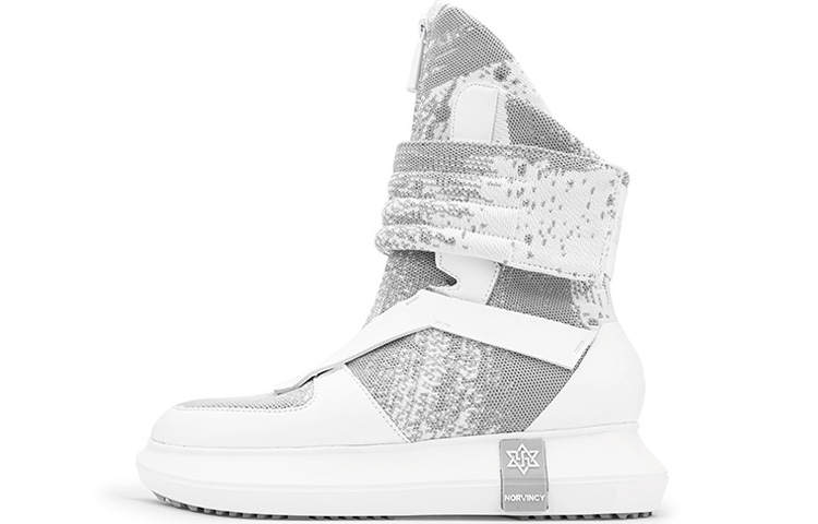 NORVINCY Platform Height Increasing Tough Guy Workwear Combat Boots Fall Winter Unisex