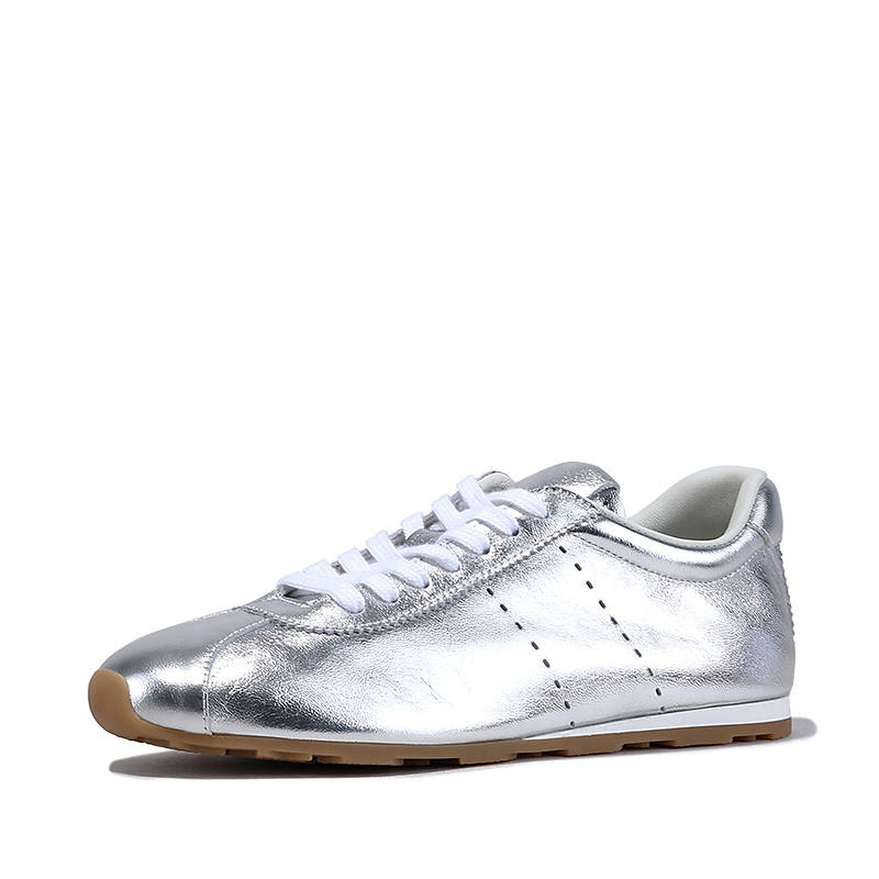 BELLALILY Cow Leather Slip Resistant, Lightweight, And Breathable Low top Skateboard Shoes Women's