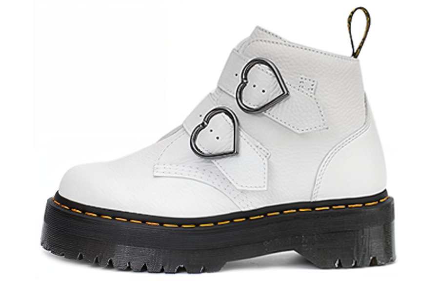 Dr.Martens Dr. Martens Dr.Martens Devon Heart Leather Platform Boots 'White' Women's