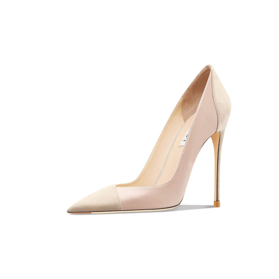 Suyymakk Suede High Heels Women's Nude