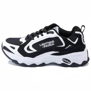 LIGHTNING PANDA Chunky Sneakers Unisex Low Top Black, White