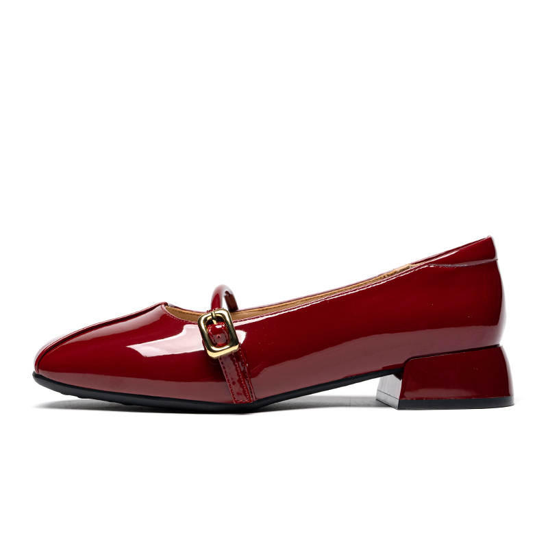 ZHR Chunky Heel Mary Jane Shoes 3cm Women's