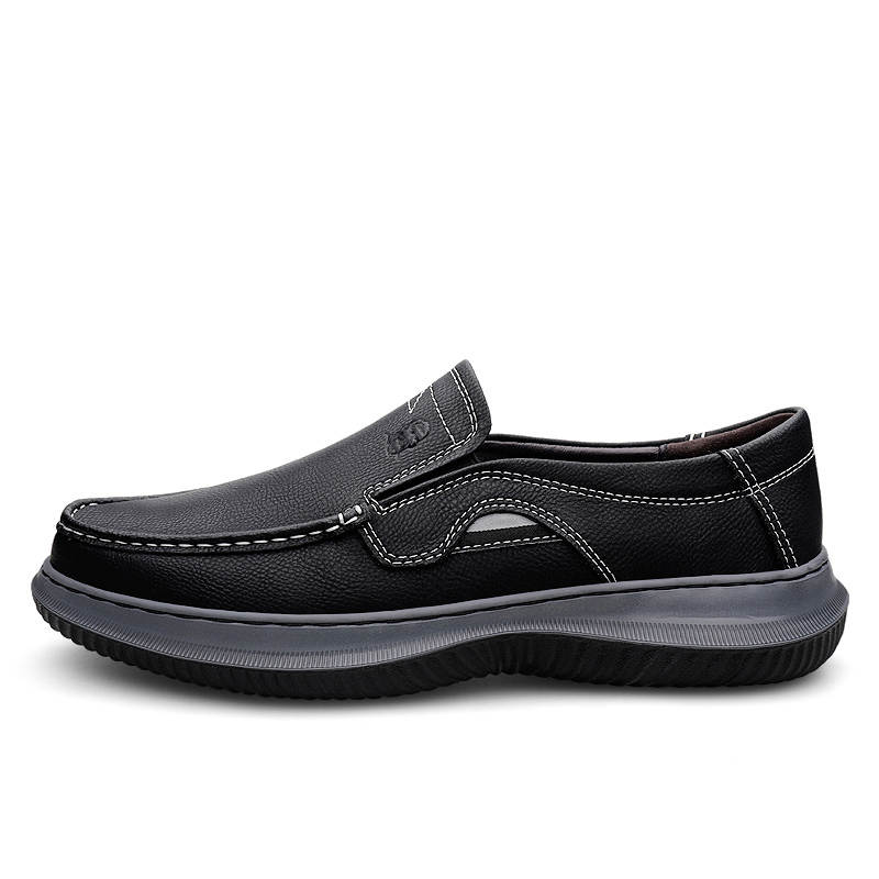 LAORENTOU Casual Leather Shoes Men's Low Top