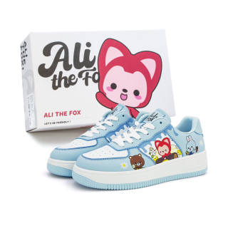 ALI THE FOX Air Force 1 Puffy Shoes Microfiber Leather