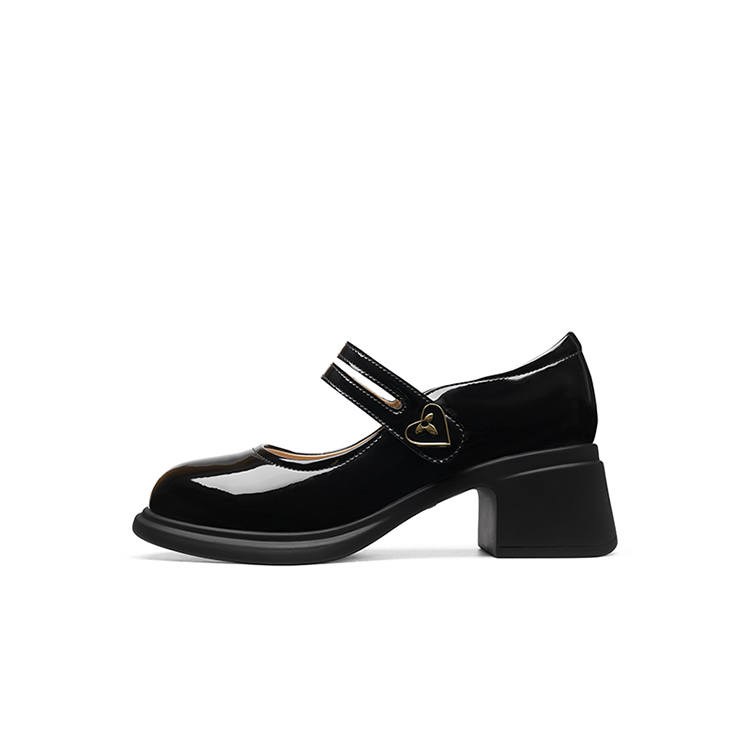RED DRAGONFLY Sheepskin Slim Heel Mary Jane Shoes Women's