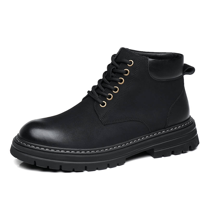 CITONGXIANSHENG Short Combat Boots Unisex Black