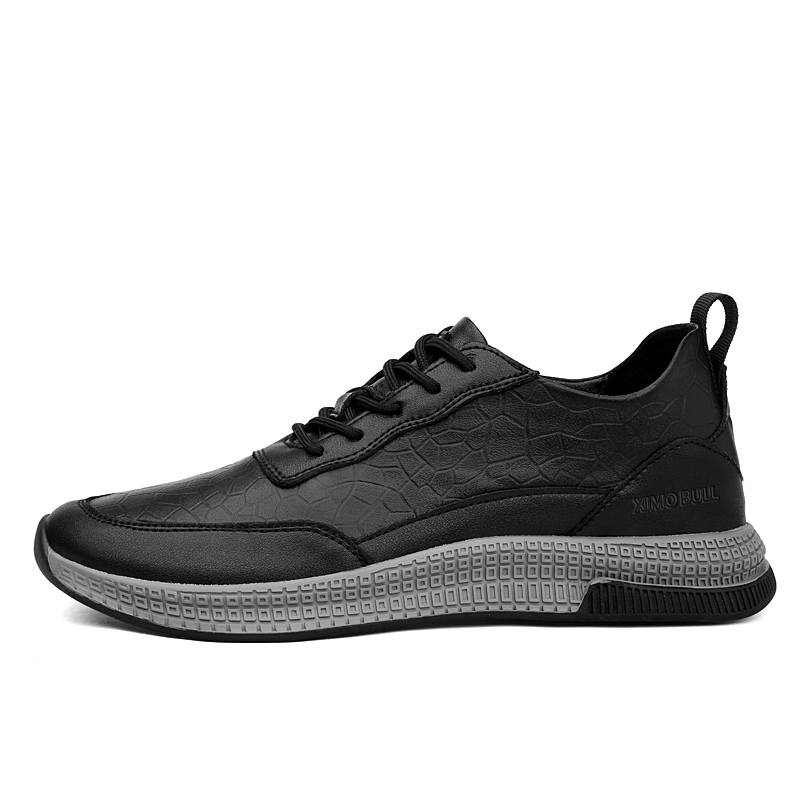 XIMO BULL Men's Casual Shoes Men's Low Top Black/Brown
