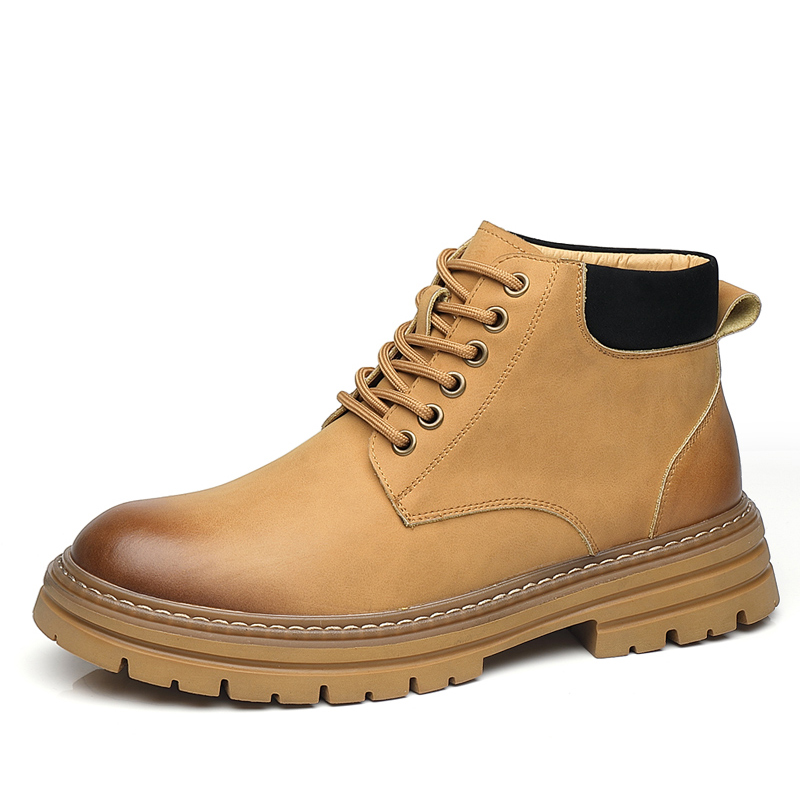 Shanpijiang PU Short Combat Boots Men's