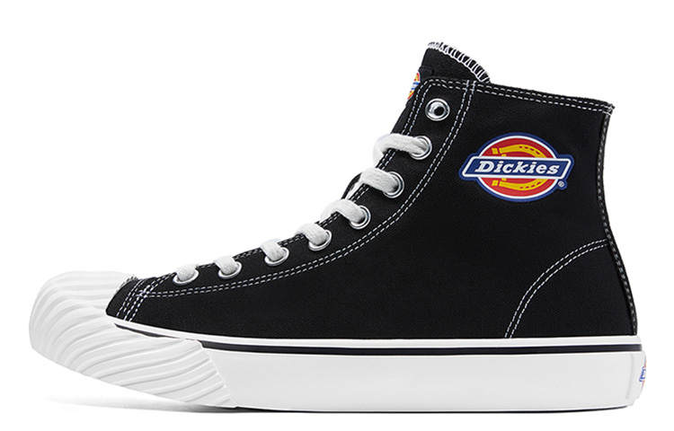 Dickies Classic And Versatile Abrasion Resistant High top Canvas Shoes Unisex Black