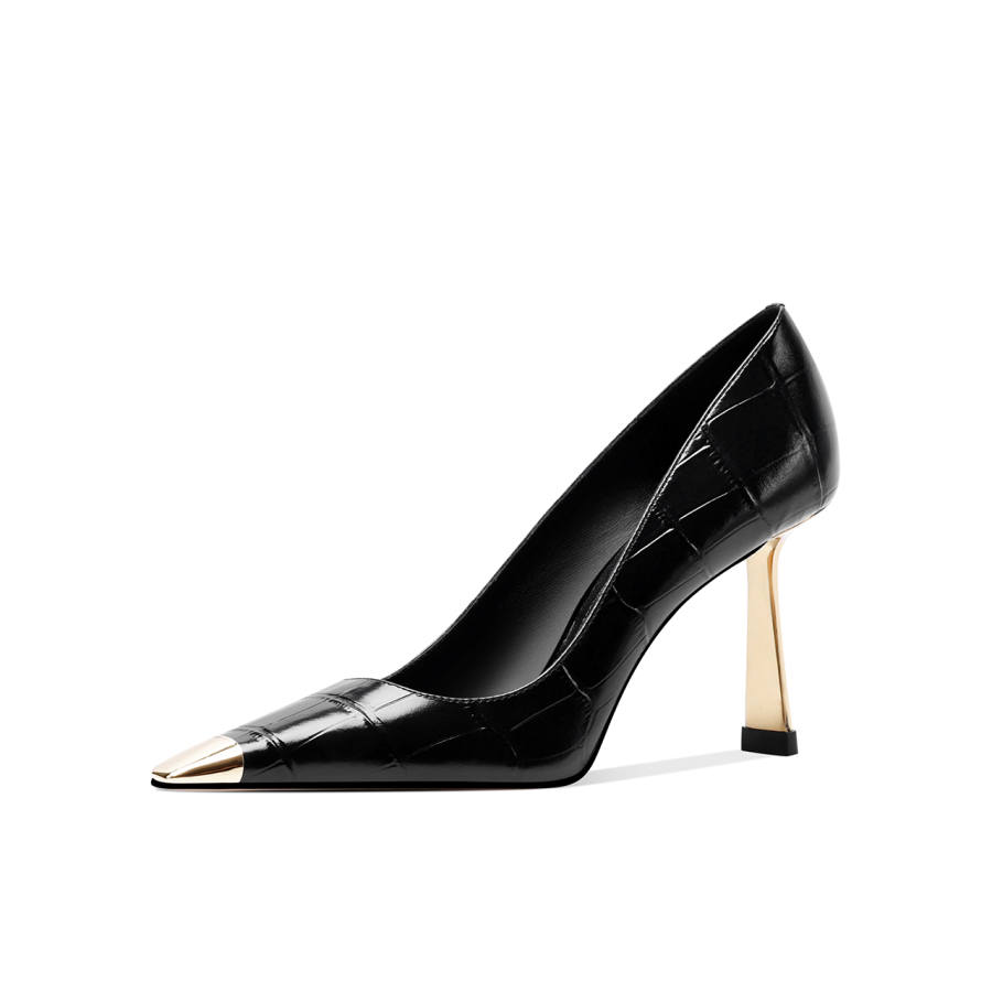 Shesrim Cow Leather Slim Heel Women's Shoes 8cm Women's