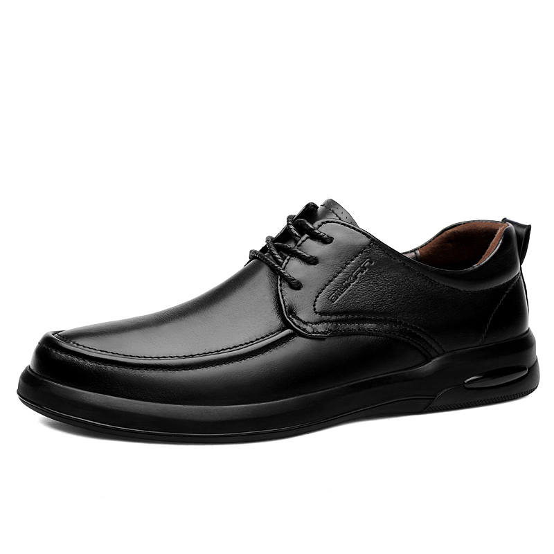 DILIKAN Casual Leather Shoes Men's Low Top Black/Brown