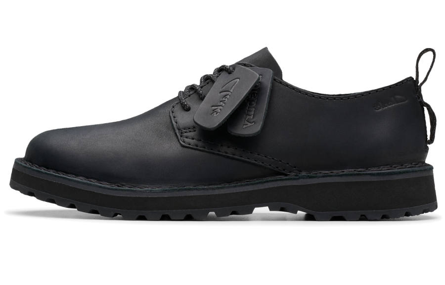 Clarks Cow Split Leather Casual Shoes Men's Black
