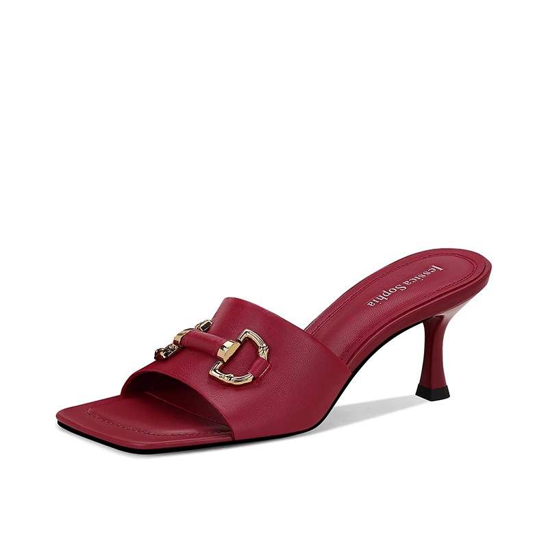 JESSICA SOPHIA Metal Slide Slippers Women's