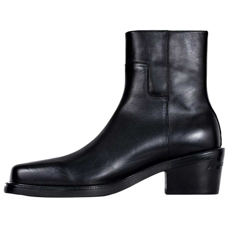 TERRA INCOGNITA Leather Ankle Boots Unisex Black