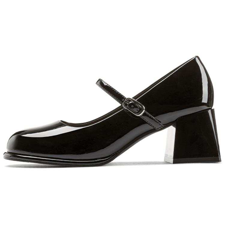 ST&SAT Chunky Heel Mary Jane Shoes Women's Black