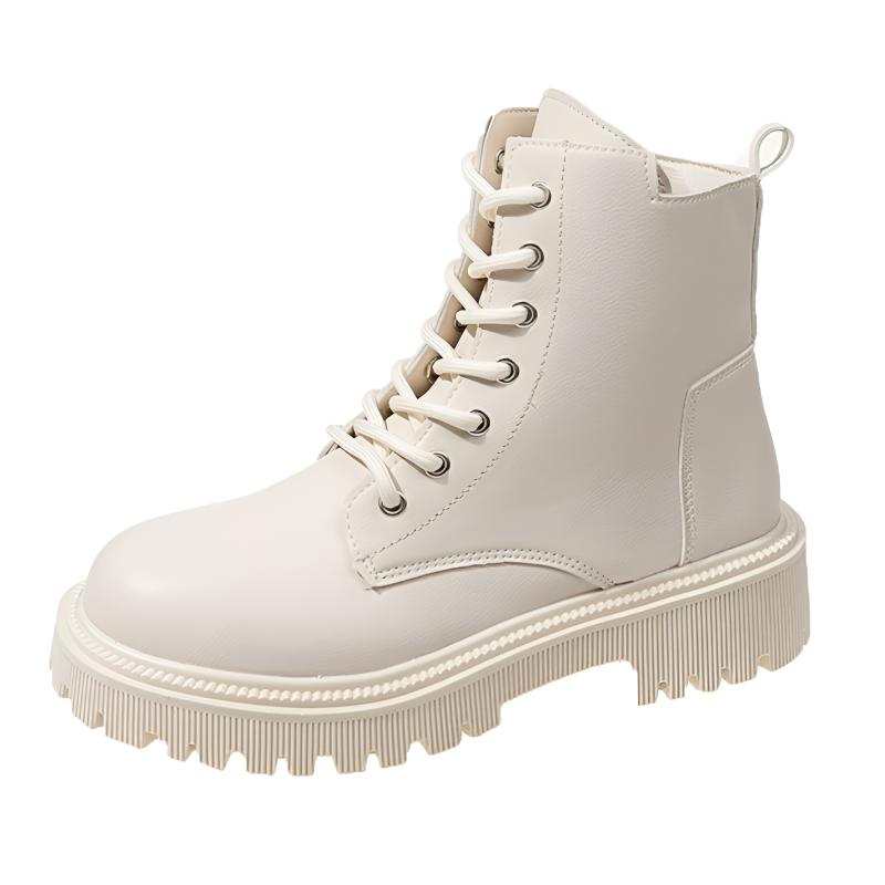Aimilian Aimilian PU Short Combat Boots Women's