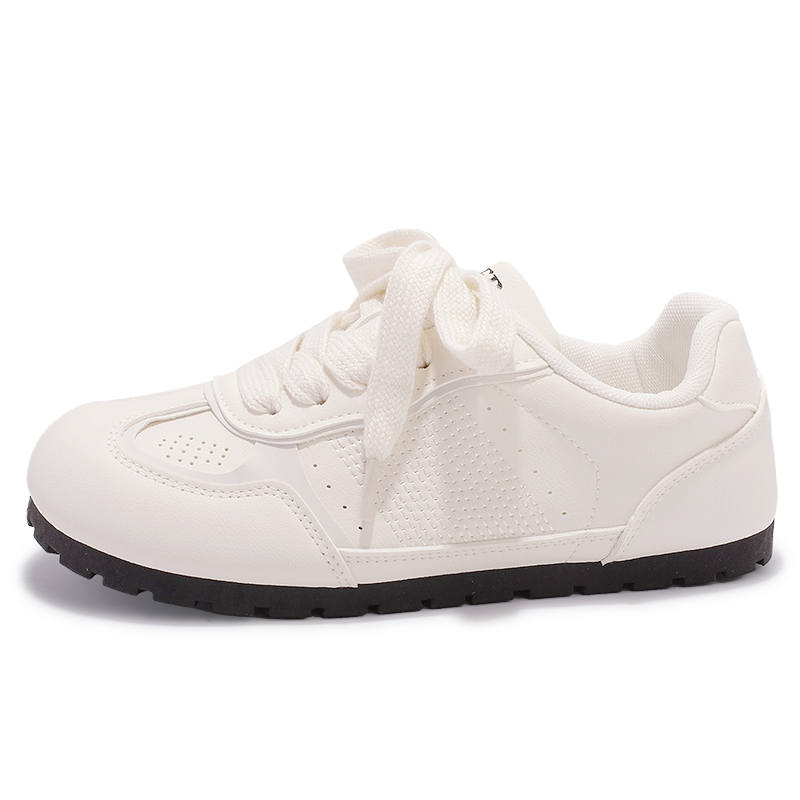 ZHANGXIAOJIE Microfiber Leather Low top Casual Shoes Women's Beige