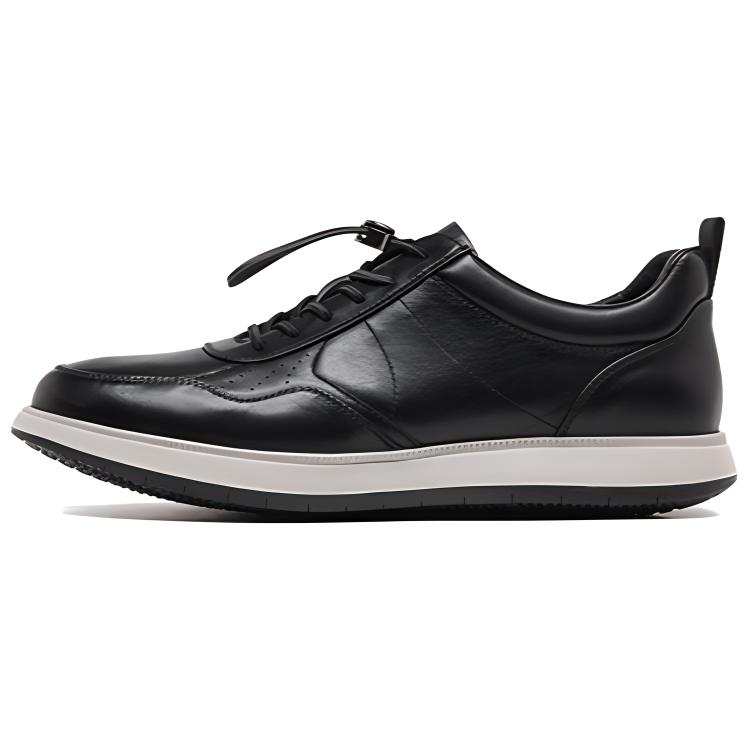 Satchi Top Grain Cow Leather Casual Shoes Men's Black