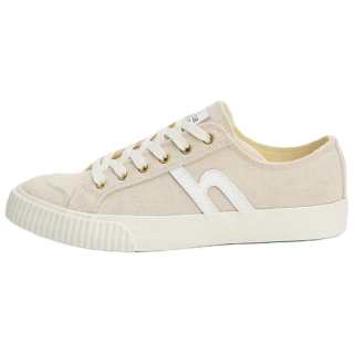 HAZZYS Fabric Low top Skateboard Shoes Women's Beige Yellow
