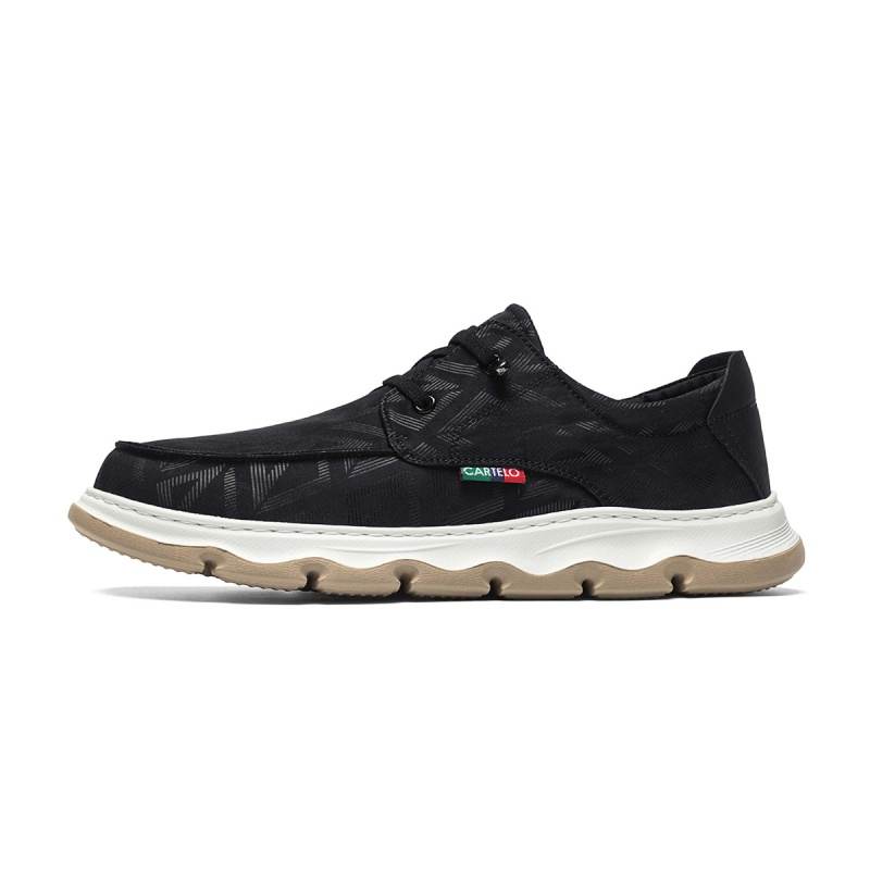 CARTELO Minimalist Water Repellent Driving Shoes Slip on Sports Sneakers Fabric Low top Casual Shoes Men's