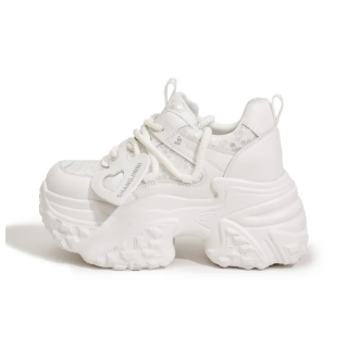 MXGM Slip Resistant, Abrasion Resistant, Breathable, Height Increasing Low top Chunky Sneakers Women's