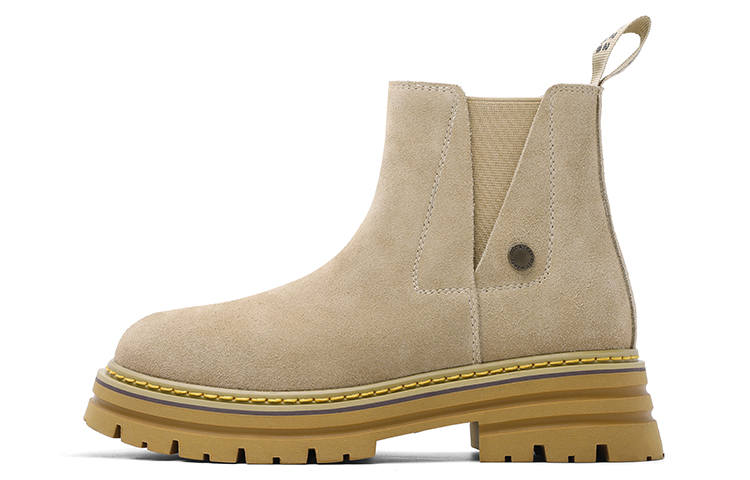Dickies Dickies Cow Split Leather Short Combat Boots Women's Beige