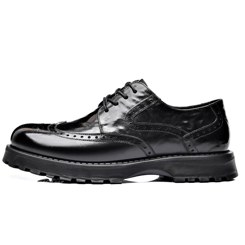 SHUPATE Cow Leather Dress Shoes Men's Black