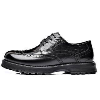 SHUPATE Cow Leather Dress Shoes Men's Black