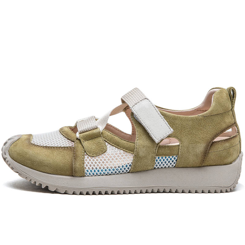 JIEZHOU Top Grain Cow Leather Women's Casual Shoes Women's