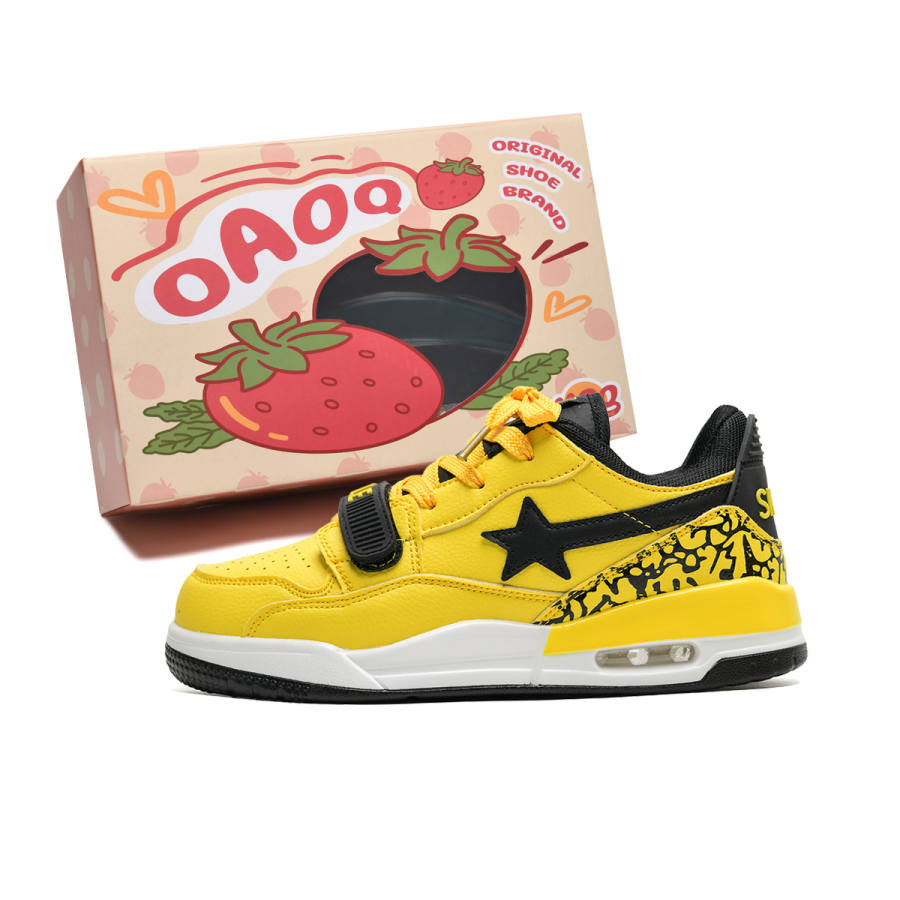 OAOQ Synthetic Leather Abrasion Resistant, Lightweight, And Breathable Low top Skateboard Shoes Unisex