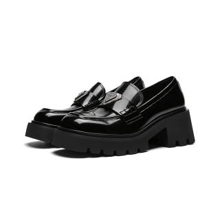 CHERYKALLY Loafers, Height Increasing Minimalist Style Classic, Everyday Commute 6.5cm Women's Black