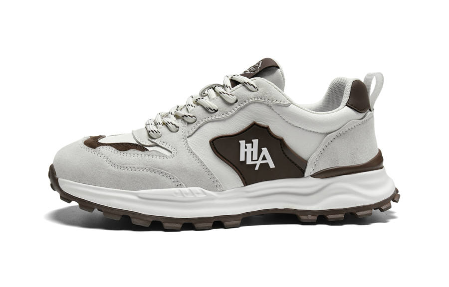 HLA Men's Casual Shoes Men's Low Top Gray Green, White Brown, Black Brown