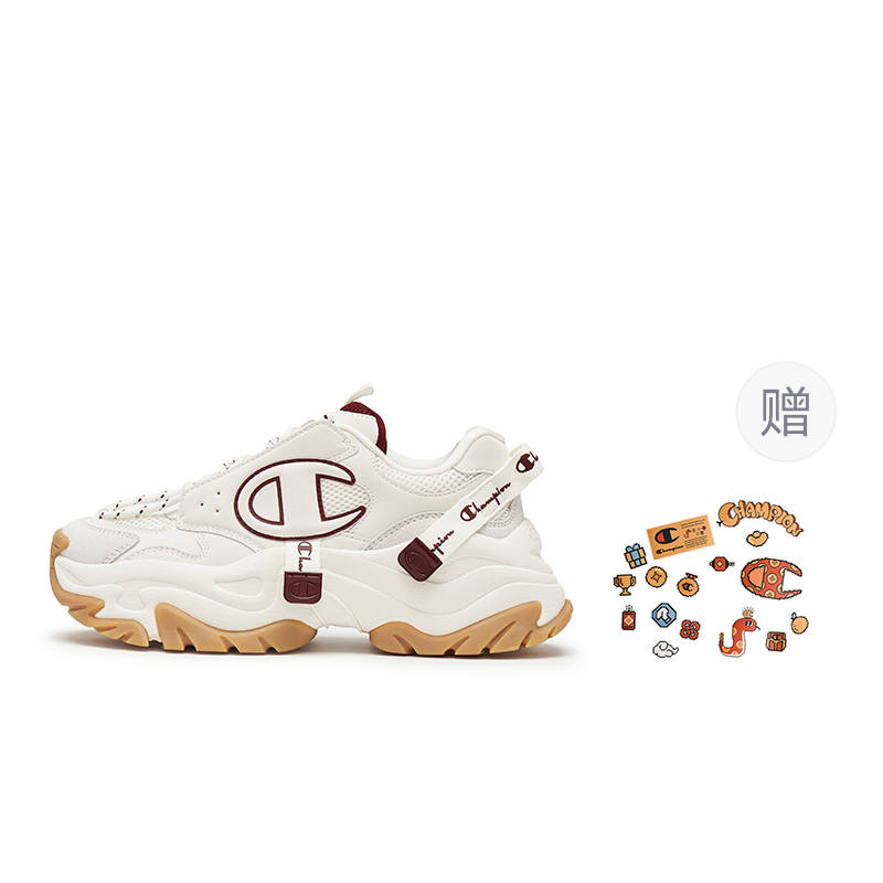 Champion Low top Chunky Sneakers Unisex Milk White/Preppy Red