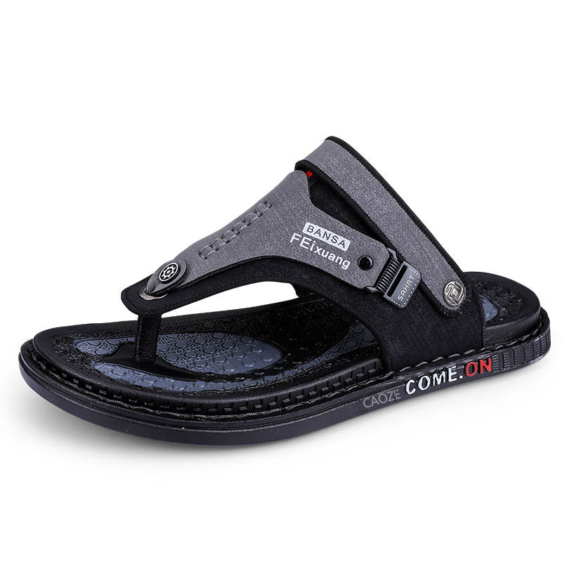 CAOZE Rubber Sole Stitching Abrasion Resistant Slip Resistant Abrasion Resistant Slip Resistant Flip Flops Men's