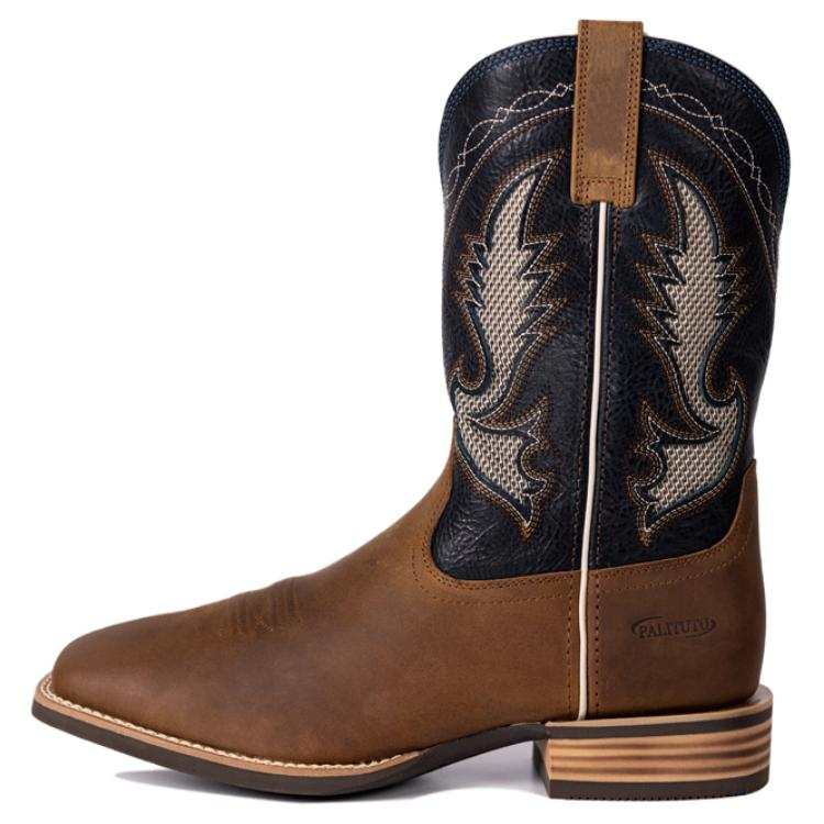 Palitutu Palitutu Top Grain Cow Leather Ankle Boots Men's Dark Brown