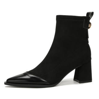 Bamiti Like Walking On A Level Surface Microfiber Leather Ankle Boots 6.5cm Women's