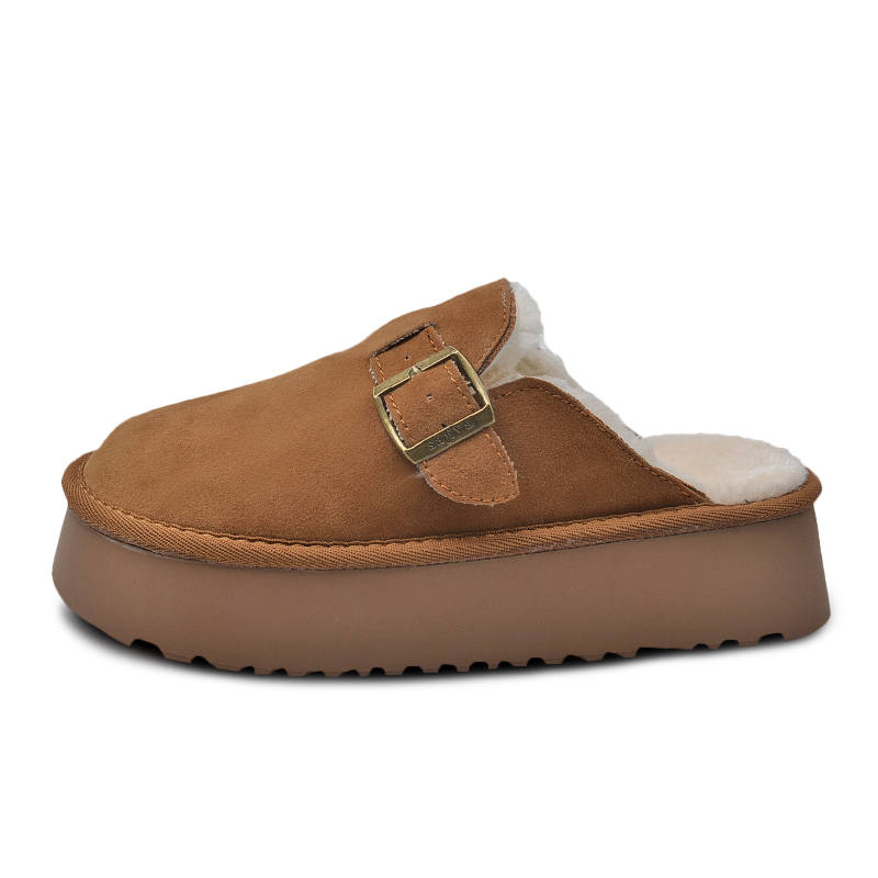 N6N8 Slip on Birkenstock Style Shoes, Fleece Lined Versatile Comfortable Platform