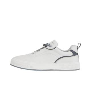 TIMOTHY&CO. Top Grain Cow Leather Low top Skateboard Shoes Men's White
