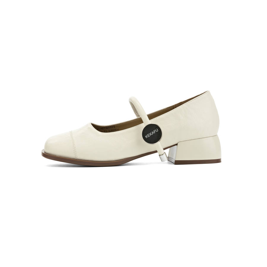 KEKAFU Mary Jane Shoes Women's Beige/Brown