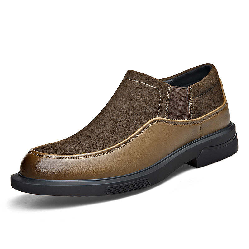 KAQIAODI Men's Casual Shoes Men's Low Top Black/Brown
