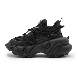 Z COSMOS Weightlessness Series Mesh, Textile Low top Platform Shoes Unisex Black