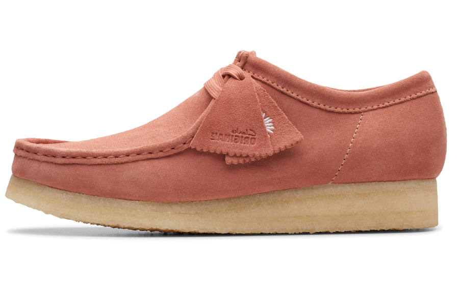 Clarks Cow Split Leather Low top Casual Shoes Men's Red