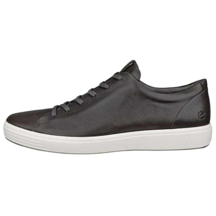 Ecco Ecco Soft 7 Leather Low top Skateboard Shoes Men's Black Gray