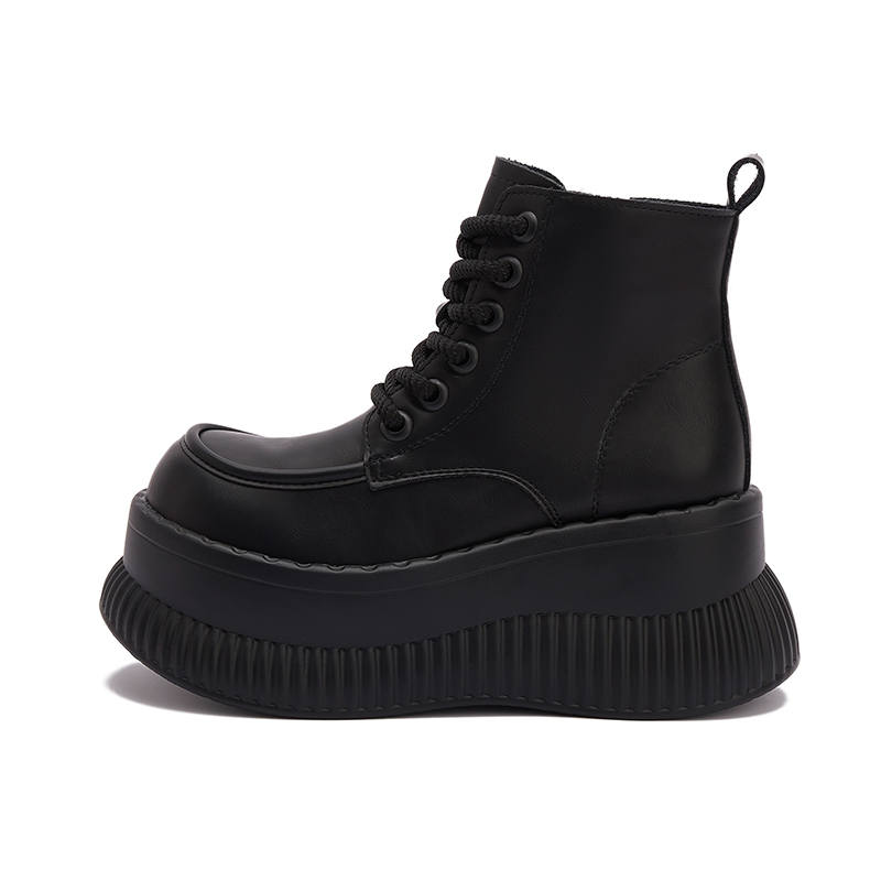MILANLIANGE High Quality Leather Upper, Suede Thick Sole, Casual Versatile Ankle Boots Women's