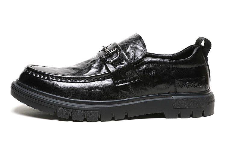 Mulinsen Artificial Leather Men's Casual Shoes 3cm Men's Black