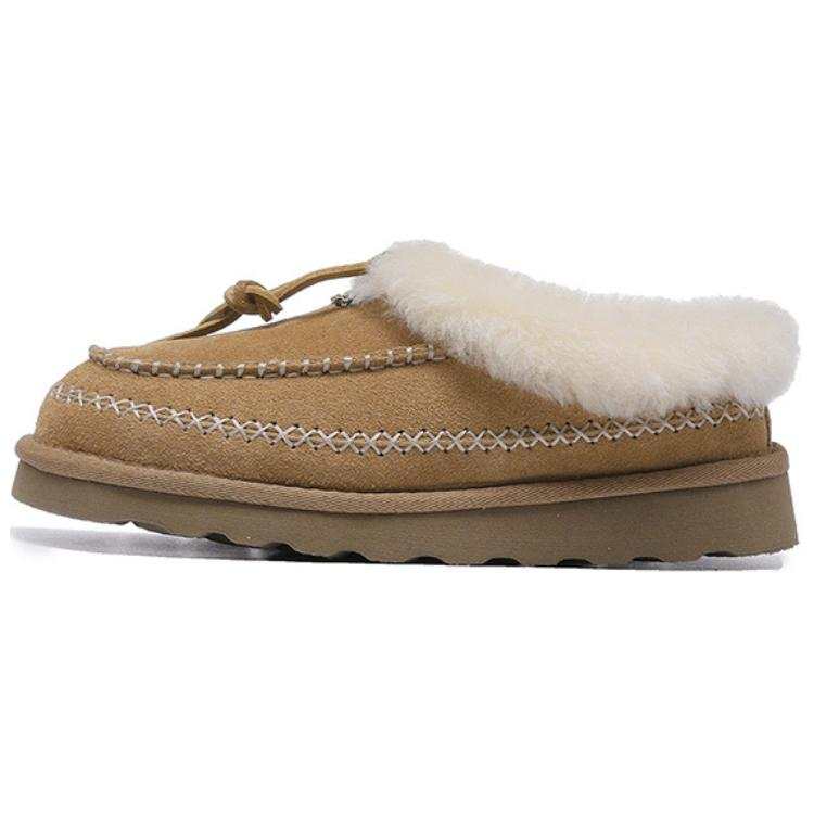 TASMAN AUS Cow Split Leather Thermal Low top Casual Shoes Women's Chestnut