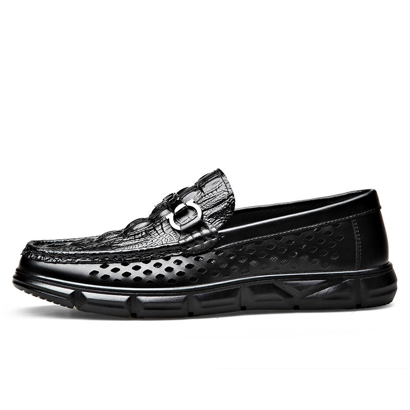LUOMENG Men's Casual Shoes Men's Low Top Black