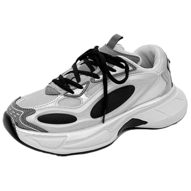 VAEL Mesh Slip Resistant Lightweight Non slip Lightweight Low top Chunky Sneakers Unisex White